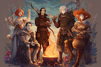 make your dnd party dnd party art no ai