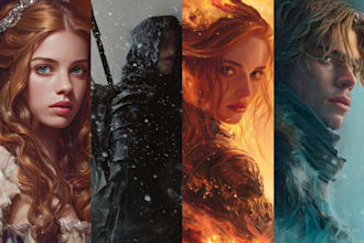 design fantasy, romance and sci fi book covers