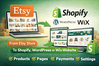 migrate your etsy store to wordpress wix shopify ecommerce website