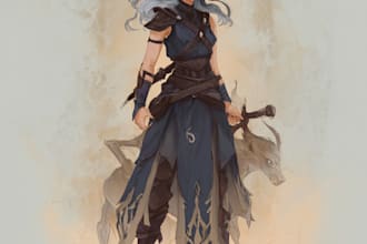 make unique dnd character and dnd character art no ai