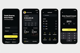 develop stock trading app, investment app, crypto trading app