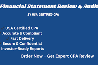review and audit financial statement as a USA CPA
