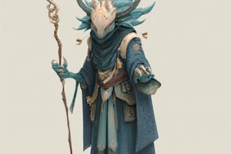 draw a fantasy character ilustration