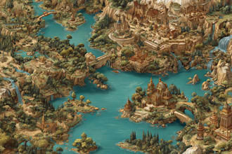 do fantasy map illustration with fantasy art