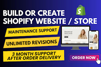 build and design a responsive shopify ecommerce website