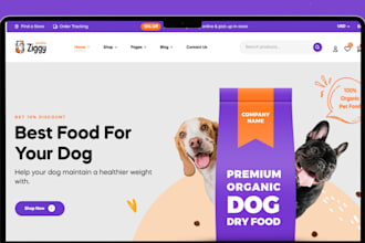 design pet supplement shopify store pet product animal pet nutraceutical website