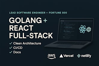 build scalable golang web apps, rest apis and react uis for AWS, vercel,