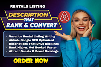 write vacation rental listing descriptions and SEO that drive conversions