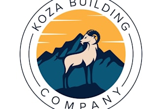 design modern creative custom animal and landscape farm logo