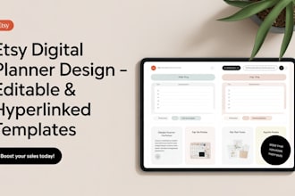 etsy digital planner etsy digital product etsy hyperlink