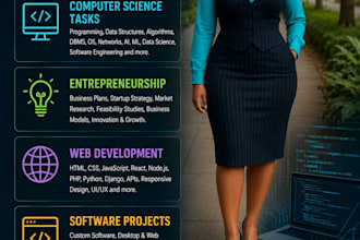 do computer science tasks, entrepreneurship, web development, software projects