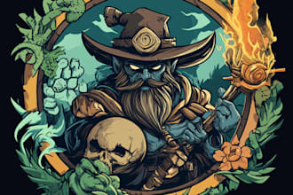 design an fantasy game logo and branding