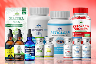 do product label design, peptide vial label and cbd label