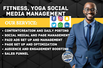 be your gym, fitness, yoga, content creation and sports brand with expert SMM