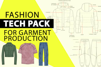 design apparel and create tech packs for production and startups
