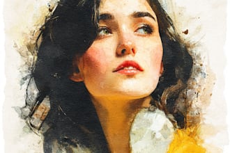 realistic watercolor portrait art