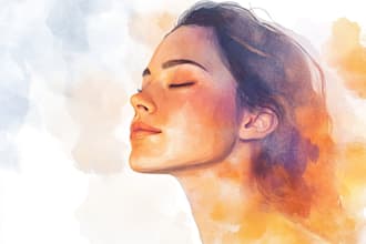 paint a watercolor and gouache landscape illustration