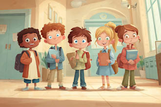 do a creative childrenbook, book writer comic book illustrtion, short story