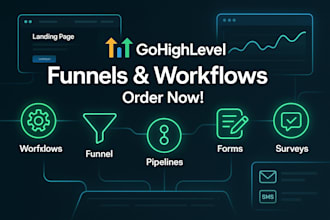 build gohighlevel landing page workflows ghl funnels ghl pipeline forms surveys