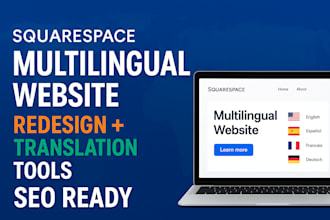 set up a multilingual squarespace site with booking, translation tools