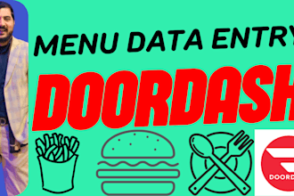 create your restaurant menu on doordash