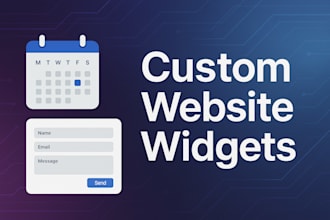 develop your website widgets with API or backend integration