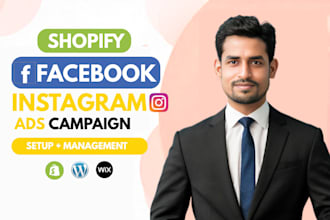 setup and manage shopify facebook ads, instagram ads, meta ads