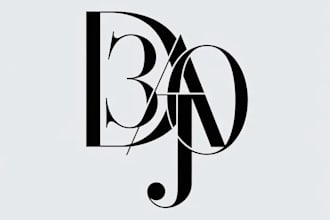 design a minimalist 30th birthday monogram logo