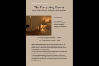 write selfcare and lifestyle articles, blog posts for you