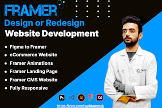 design, develop framer website, figma to framer, framer animations