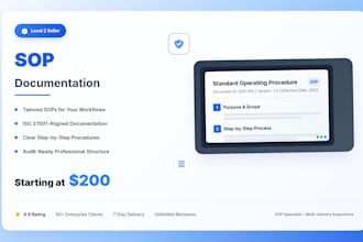create iso 27001 sop documentation