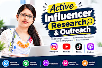do active influencer research and outreach for your brand