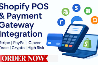 setup shopify store pos shopify paypal card payments gateway integration expert