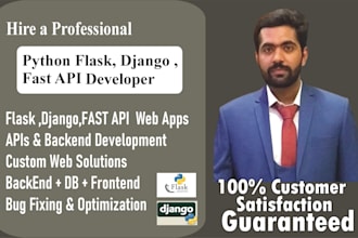 develop and fix flask, django, and fastapi web applications and apis