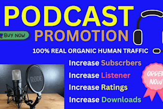 promote your apple podcast, spotify podcast, podcast promotion