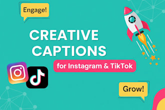 write creative instagram and tiktok captions for your brand