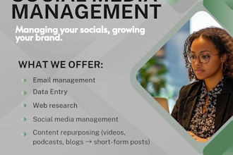 be your executive social media manager and virtual assistant