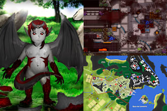 create rpg illustrations, game assets and visual concepts for your project