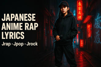write japanese anime rap verses and jrap lyrics for openings and closings