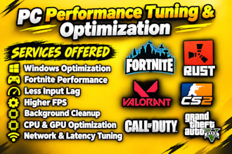 optimize, tweak your PC by tuning windows, bios,overclocking