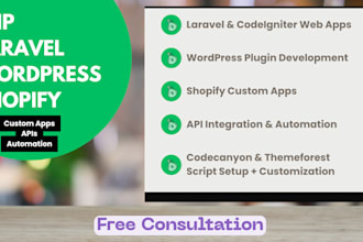 be your expert PHP laravel wordpress shopify developer