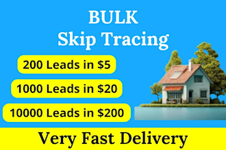 do bulk skip tracing for real estate
