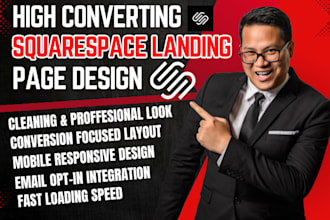 create squarespace landing page for coaches consultants creator website design