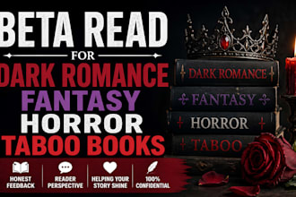 beta read for dark romance fantasy horror and taboo books