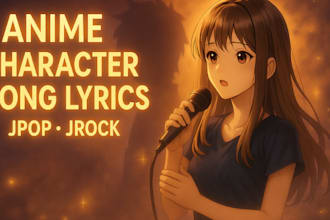 sing produce original japanese anime character song lyrics in jpop, jrock styles