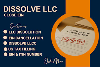 dissolve US llc or cancel corporation, file dissolution, close ein, wyoming llc
