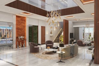 visualize full 3d building,front facade,render elevation plan, sketchup interior