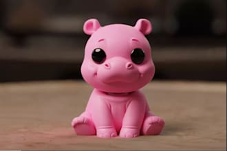 3d flexi model,animal sculpt,chibi figurine,key chain stl 3d printing,zbrush,bjd