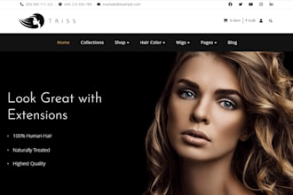 design hair extension shopify store hair extension website hair shopify store