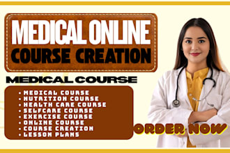 do online course creation for medical, health and fitness,workbook, video course